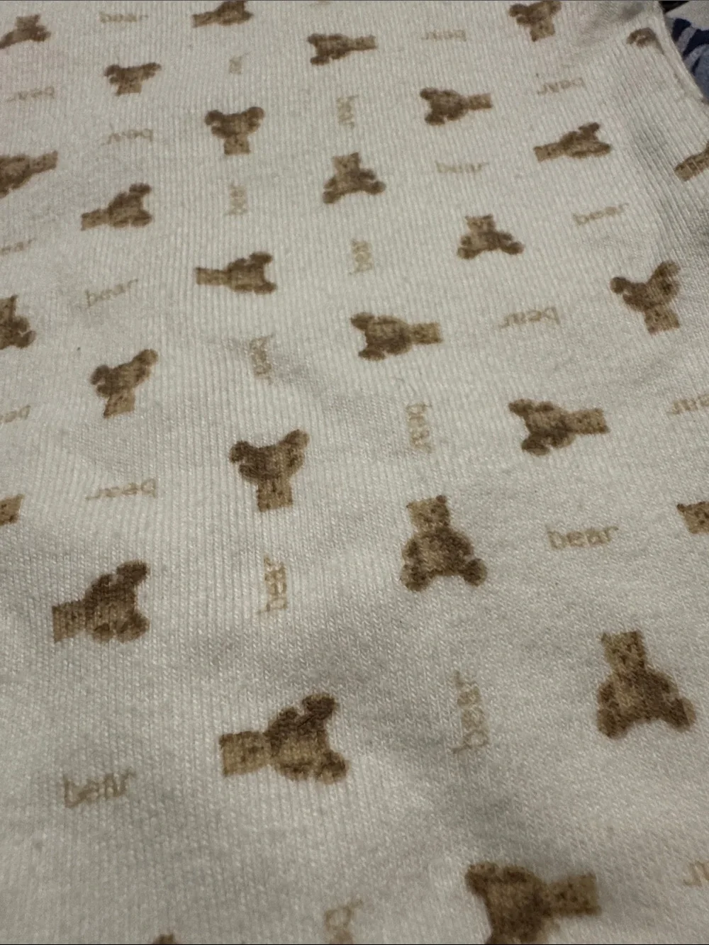 GAP Cream Baby Bodysuit with Brown Bear Print